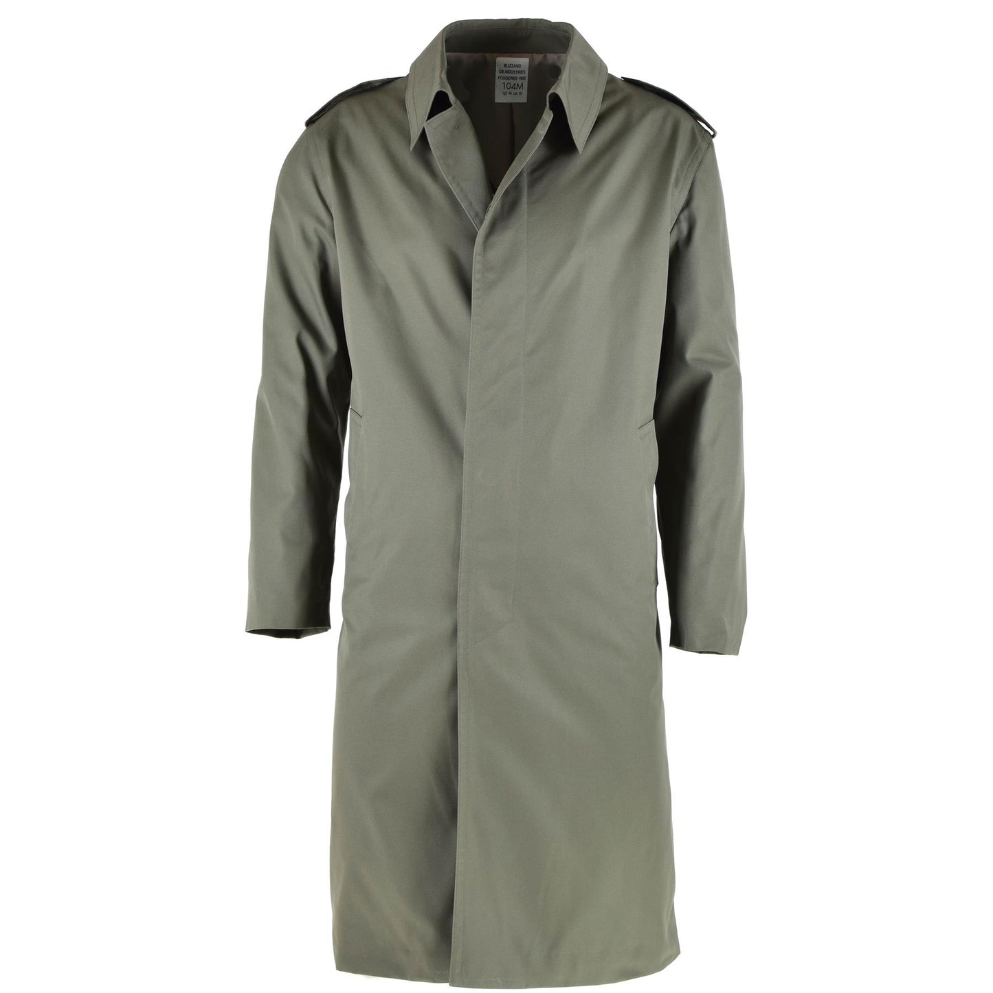 French army long raincoat waterproof Olive