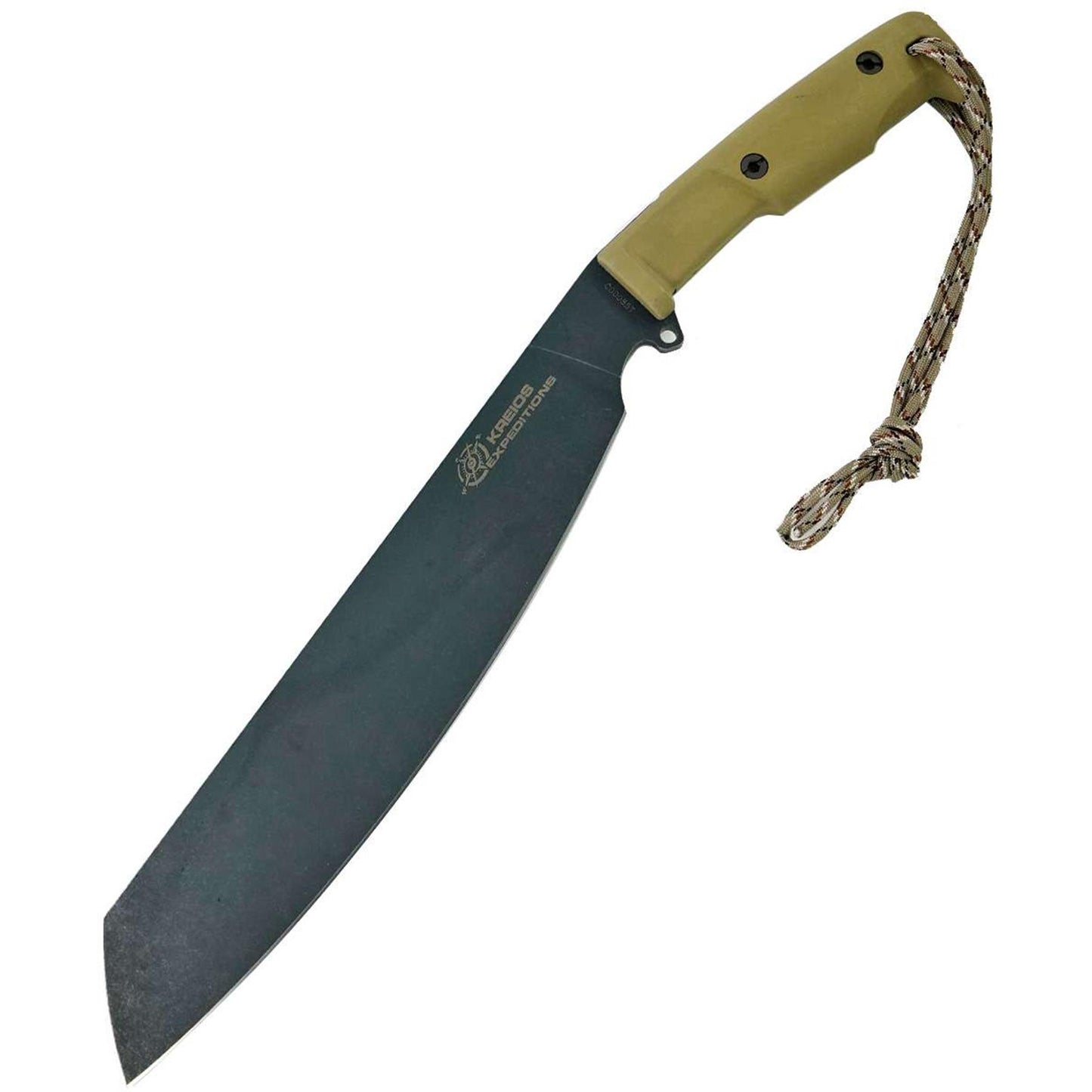 ExtremaRatio KREIOS EXPEDITION mačetė tanto ašmenų formos su integruotu degikliu ir patogiu rankena.