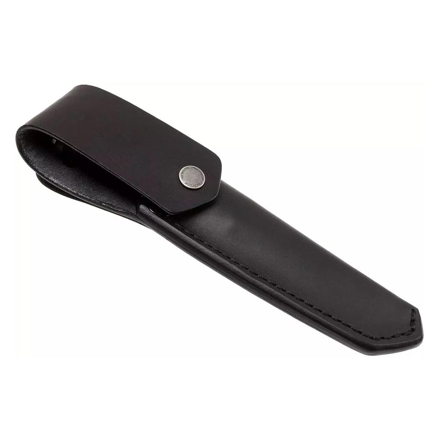 MORAKNIV Garberg karboninis fiksuotas peilis su odiniu dėklu juodas tvirtas ir patvarus apsaugos dėklas.