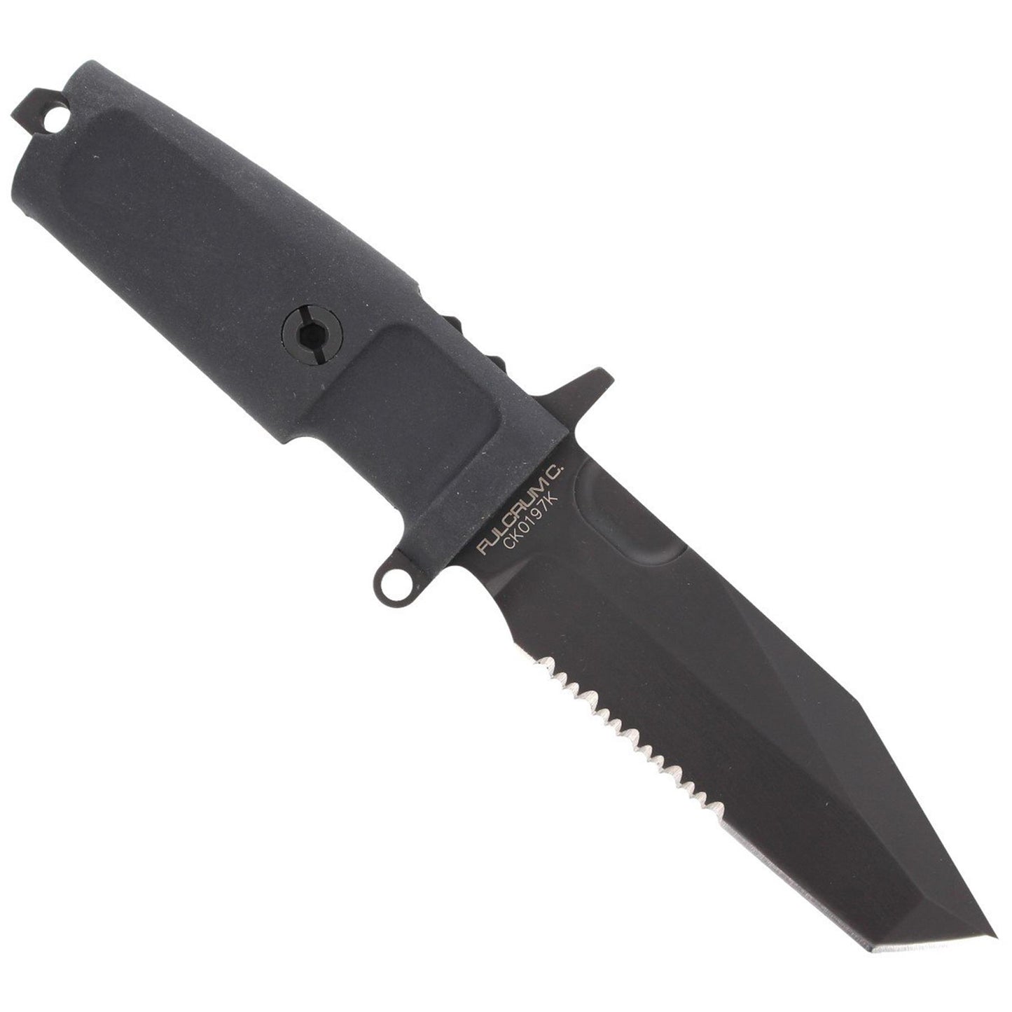 ExtremaRatio FULCRUM Compact modernus taktinis peilis su N690 plieno ašmenimis ir Forprene rankena.