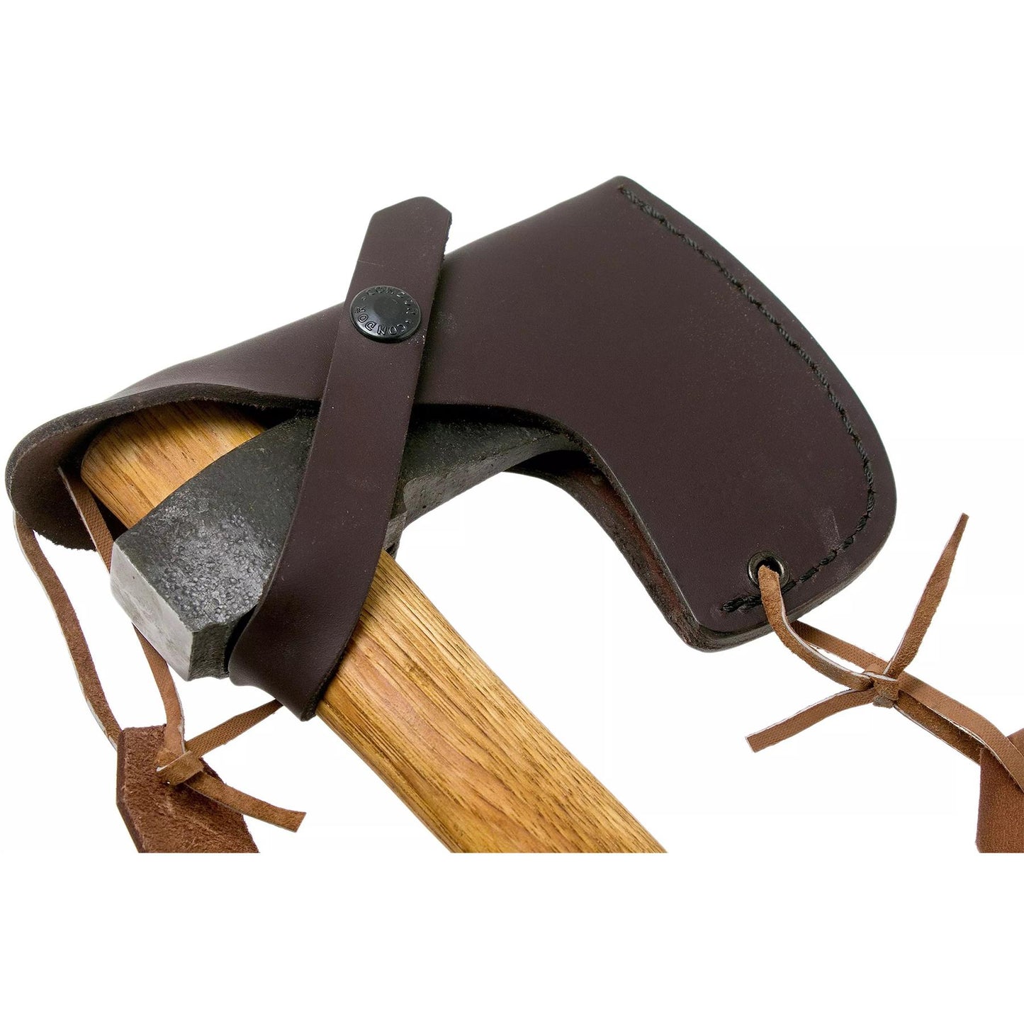 Condor Bushcraft Tomahawk kirvis su apsauginiu odiniu dėklu, tvirtas ir saugus