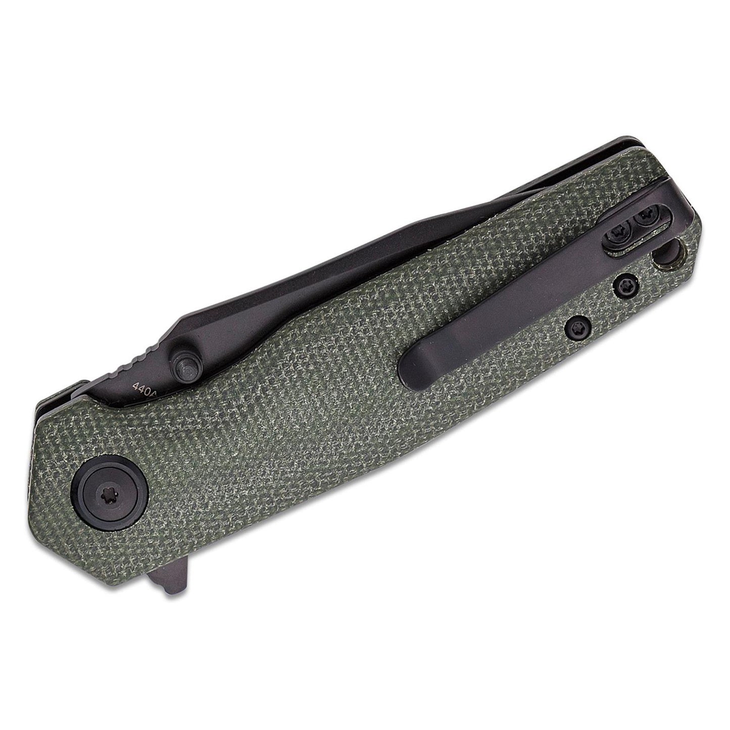 BOKER Field Flipper kasdienis peilis su pilka mikartos rankena ir juodu 440A plieno ašmeniu uzdarytas