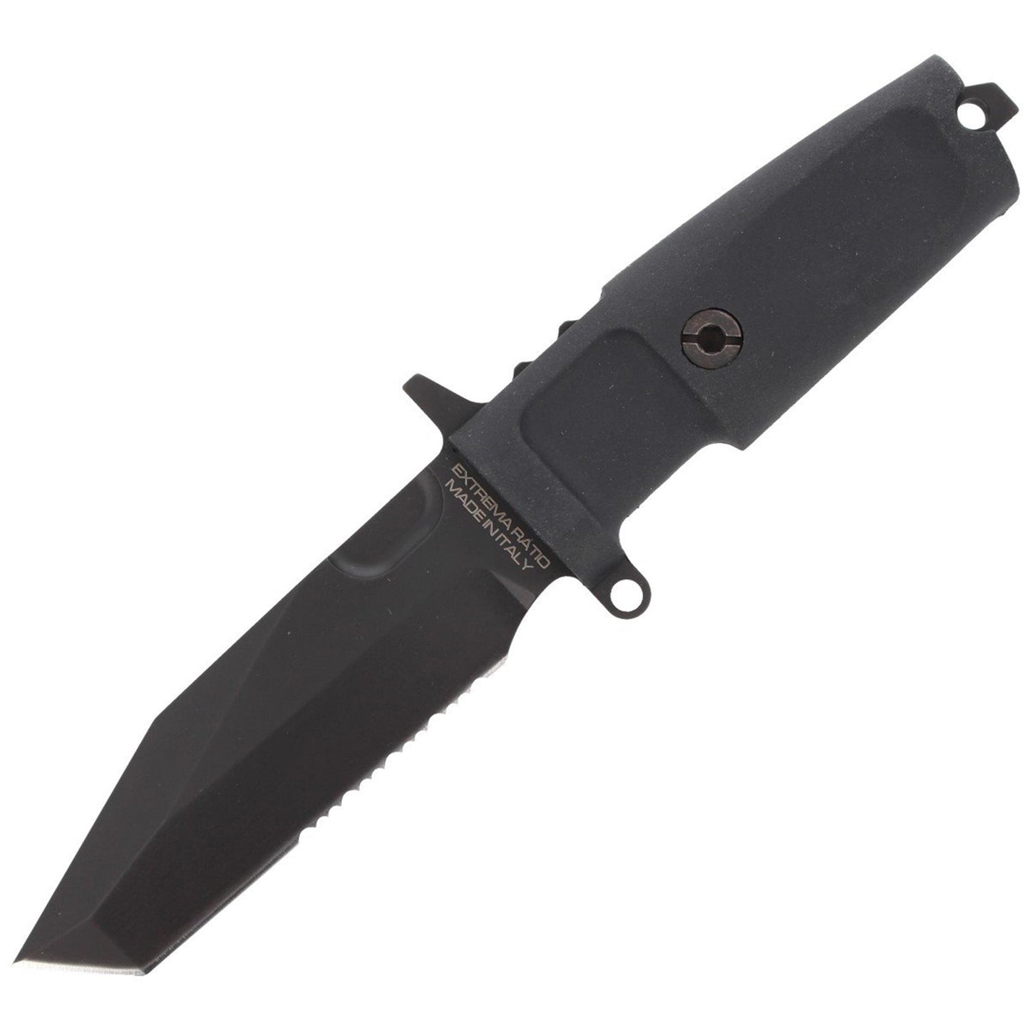 ExtremaRatio FULCRUM Compact modernus taktinis peilis N690 plienas su juoda forprene rankena ir tvirtu ašmeniu.