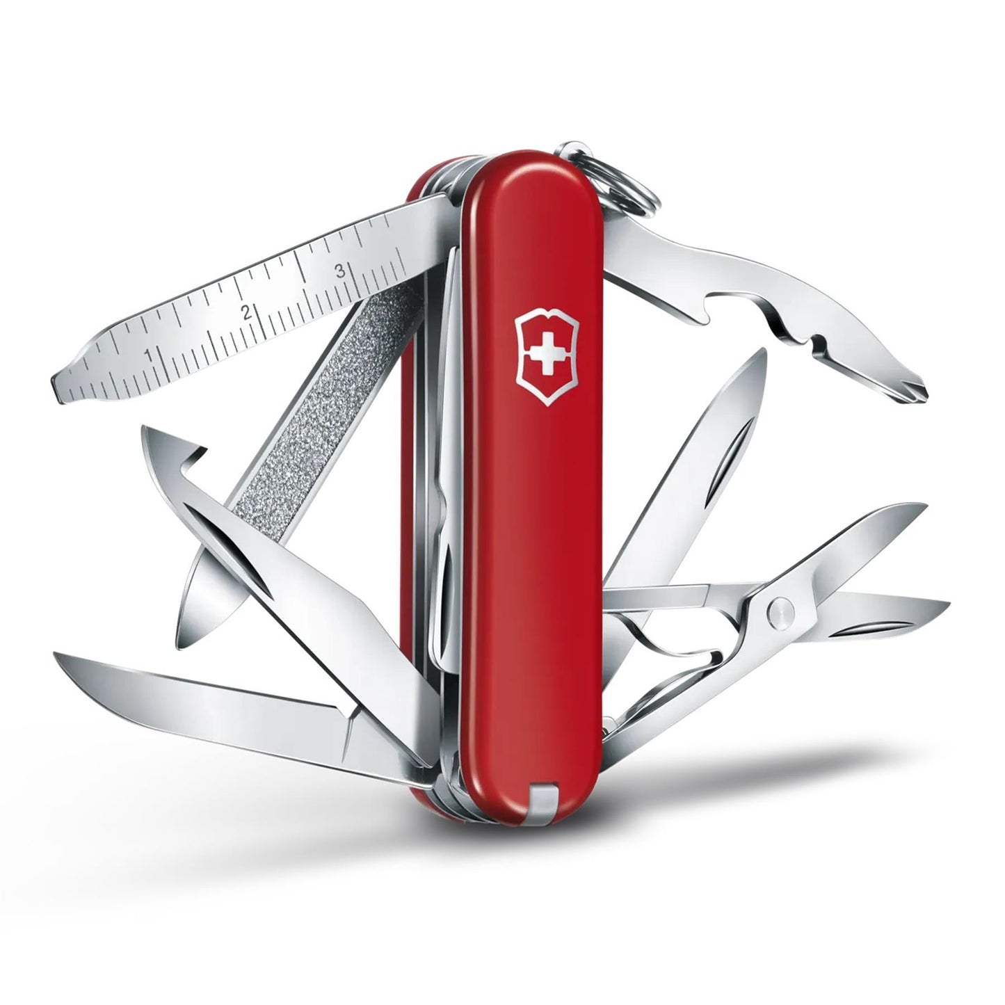 Victorinox Mini Champ šveicariškas peiliukas su išskleistomis funkcijomis – universalus ir kompaktiškas įrankis
