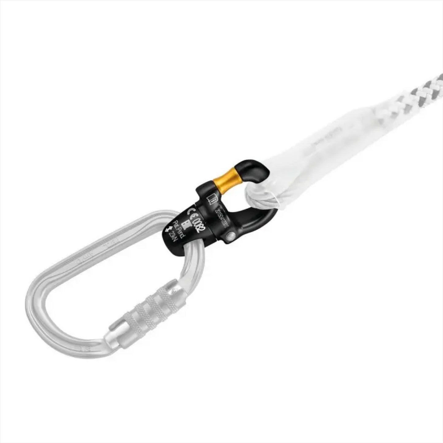 Petzl MICRO SWIVEL kompaktiškas atidaromas suktukas su guoliais juodas