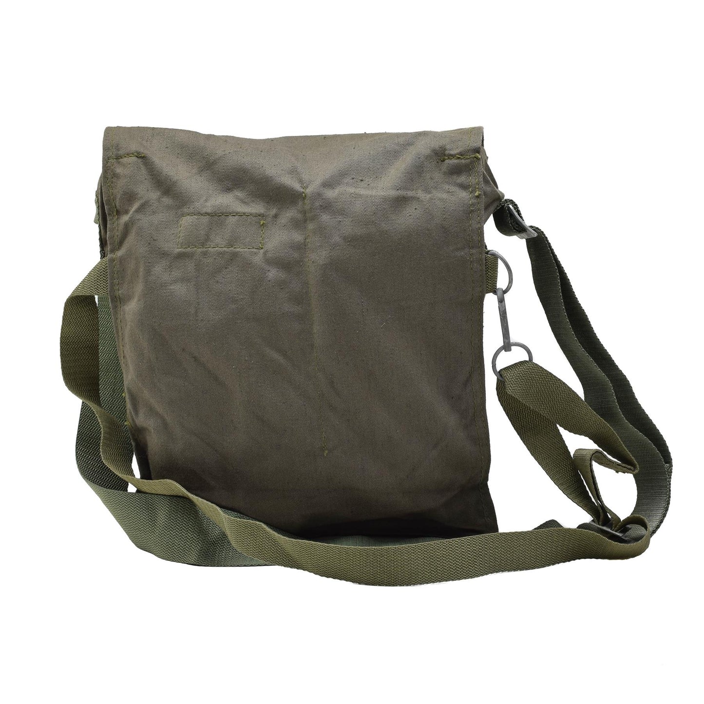 Polish military vintage gas mask bag with adjustable strap