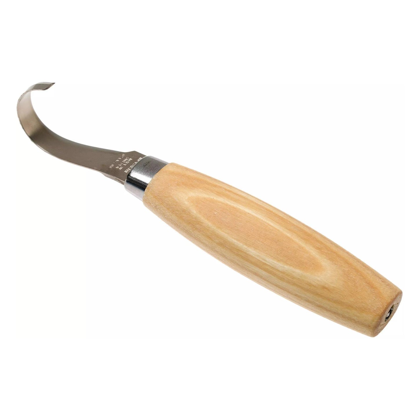 Morakniv® Wood Carving Hook Knife 164 su medine rankena ir lenkta geležte tiksliam medžio drožinėjimui.