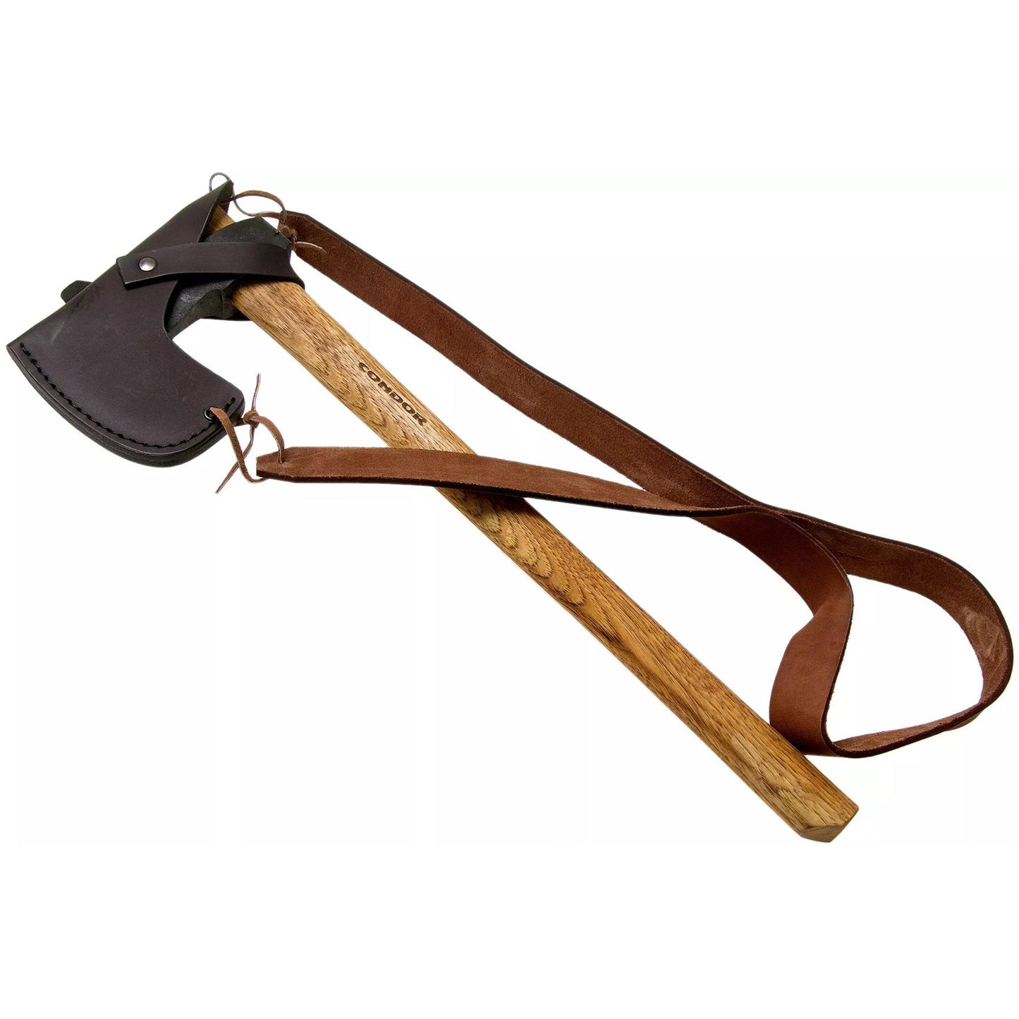 Condor Bushcraft Tomahawk kirvis su dirželiu, lengvai transportuojamas lauko darbams