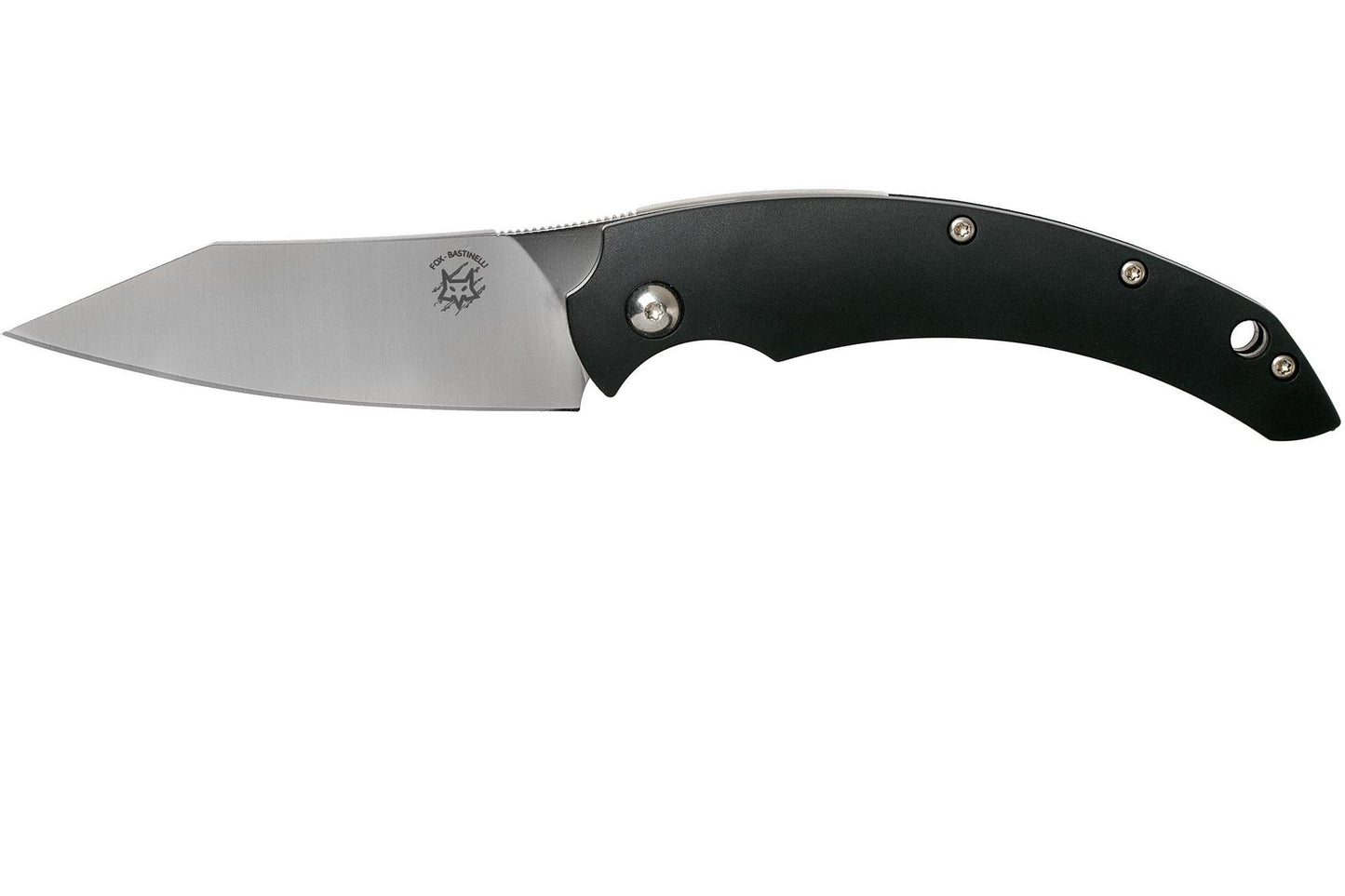 Fox Knives SLIM DRAGOTAC atlenkiamas kišeninis peilis iš nerūdijančio plieno, juodas, kompaktiškas dizainas.