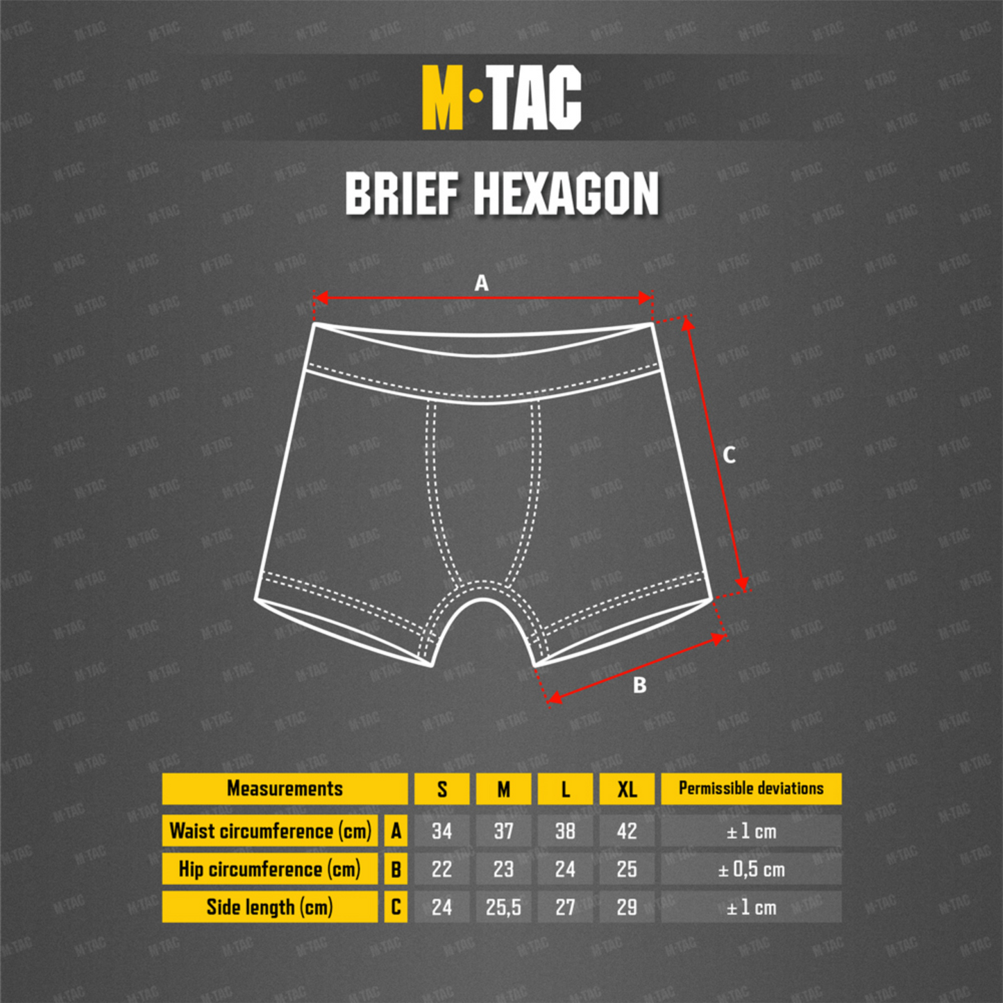 M-TAC Hexagon vyriški apatiniai iš Coolmax audinio juodi