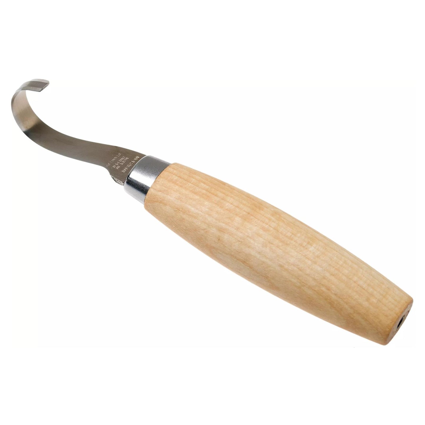 Morakniv® Wood Carving Hook Knife 164 su medine rankena ir lenkta geležte medžio drožybai.