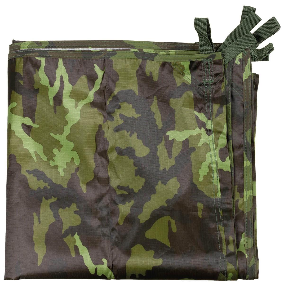 MFH Tarp Extreme didelis neperšlampamas tentas pastogė M95 kamufliažinis, atsparus vandeniui ir plyšimams.