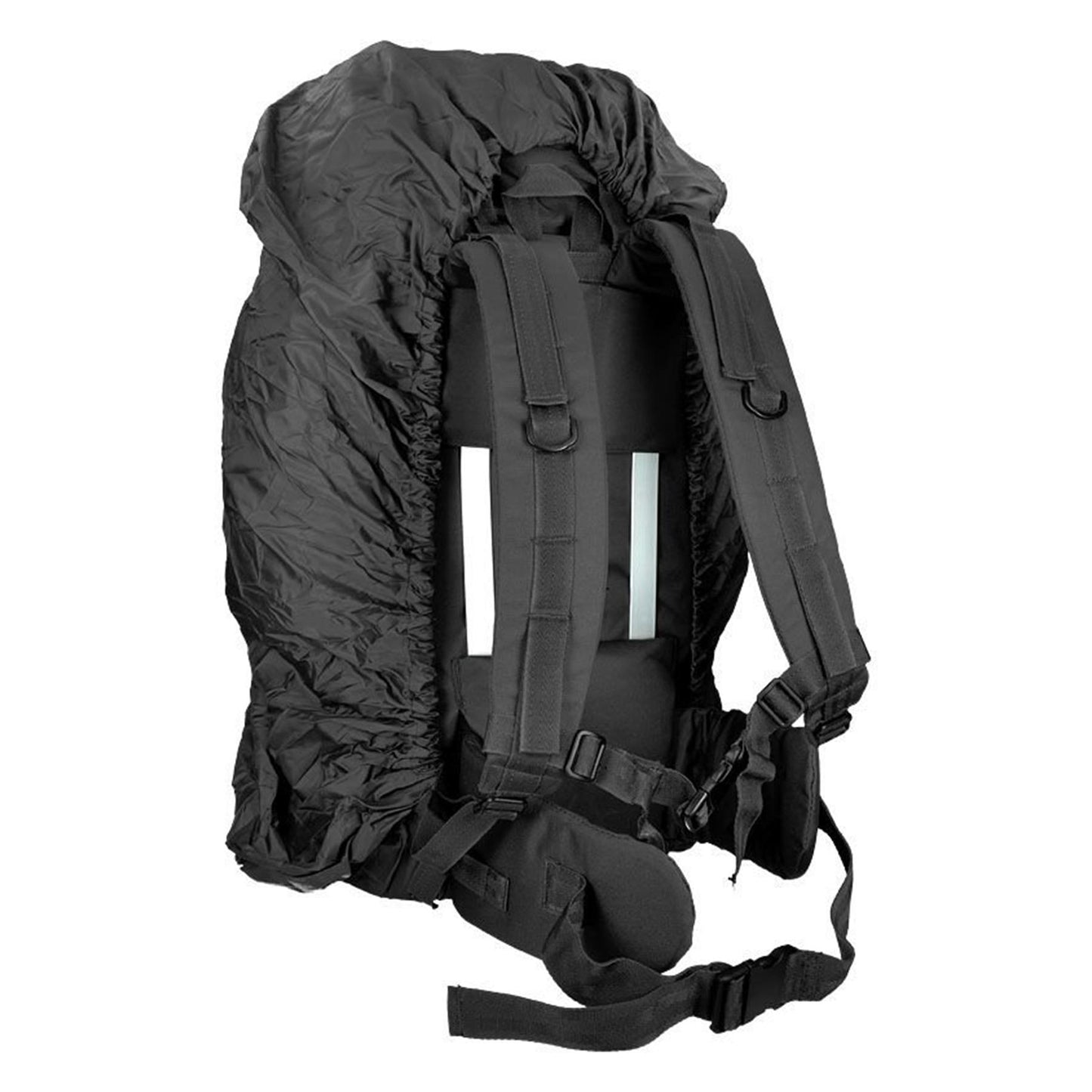 MIL-TEC Ranger taktinė 75l kuprinė su paminkštintomis petnešomis juodos spalvos, tinkama ilgesnėms kelionėms.