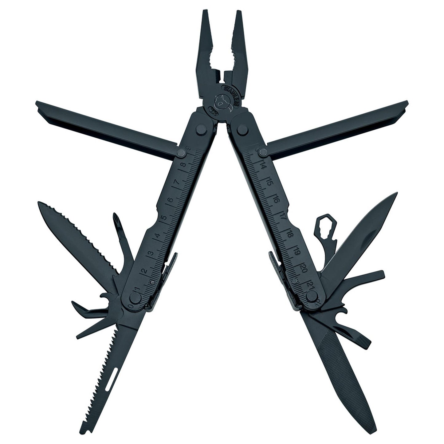 Fox Knives ENFORCER BF-200 daugiafunkcinis kišeninis peilis iš nerūdijančio plieno su replėmis ir pjūkliu.