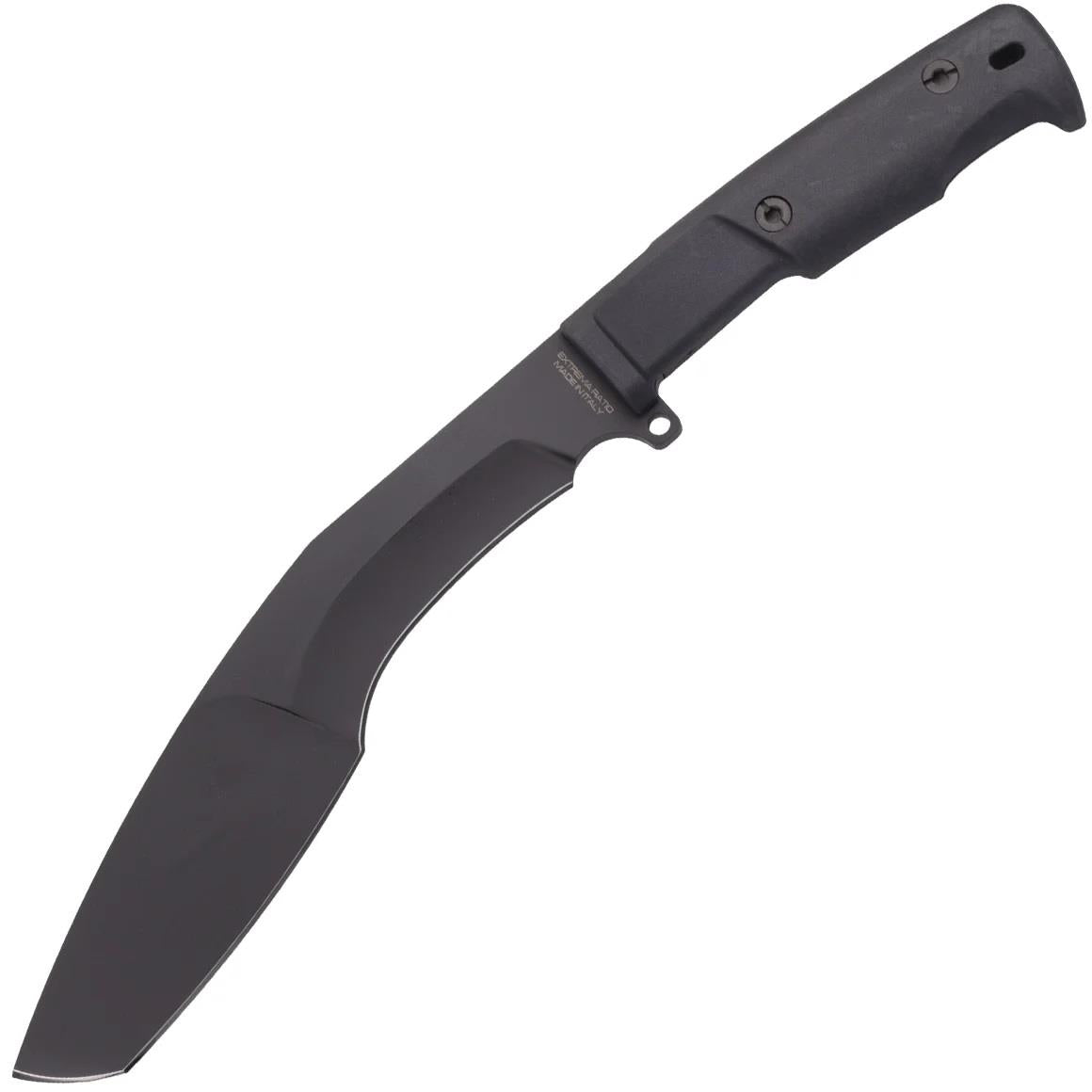 ExtremaRatio KS universali kukri formos mačetė N690 plienas su ergonomine Forpreno rankena tvirtam laikymui.