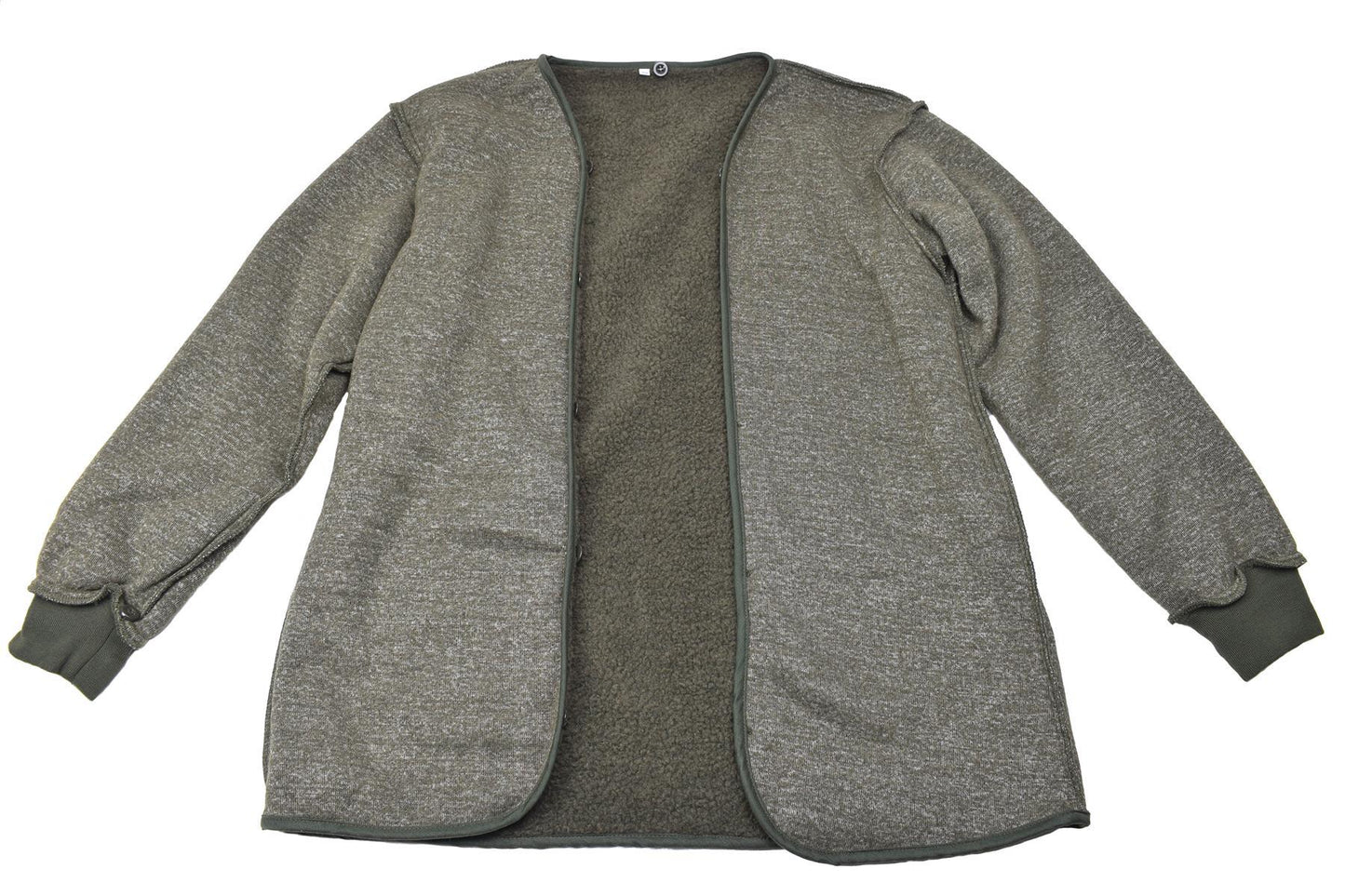 Czech military parka-style jacket with lining in olive color