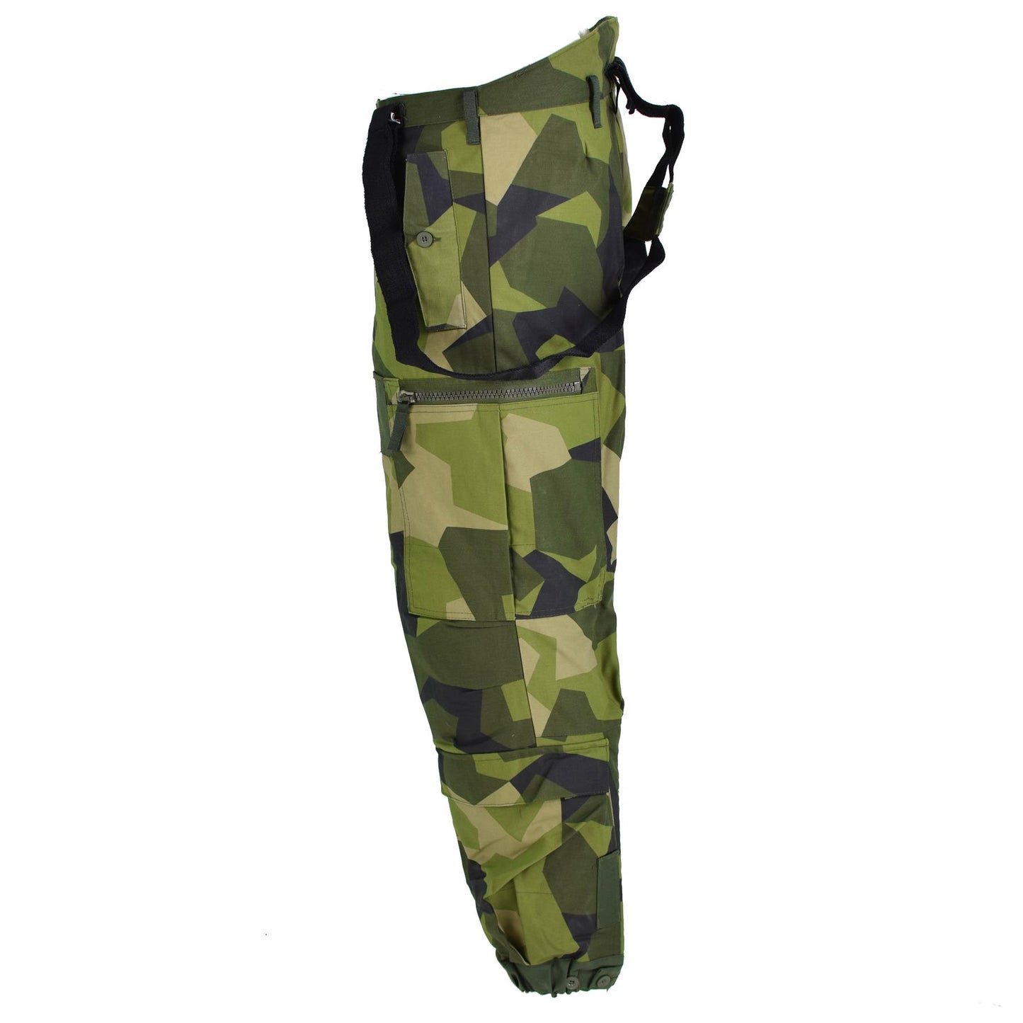 Swedish army field trousers with braces for cold weather Splinter print
