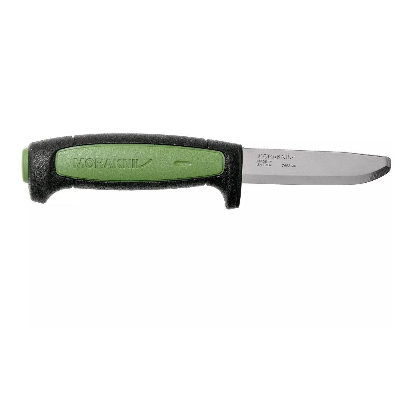 MORAKNIV Pro Safe universalus peilis su fiksuota anglies plieno geležte ir ergonomine TPE rankena.