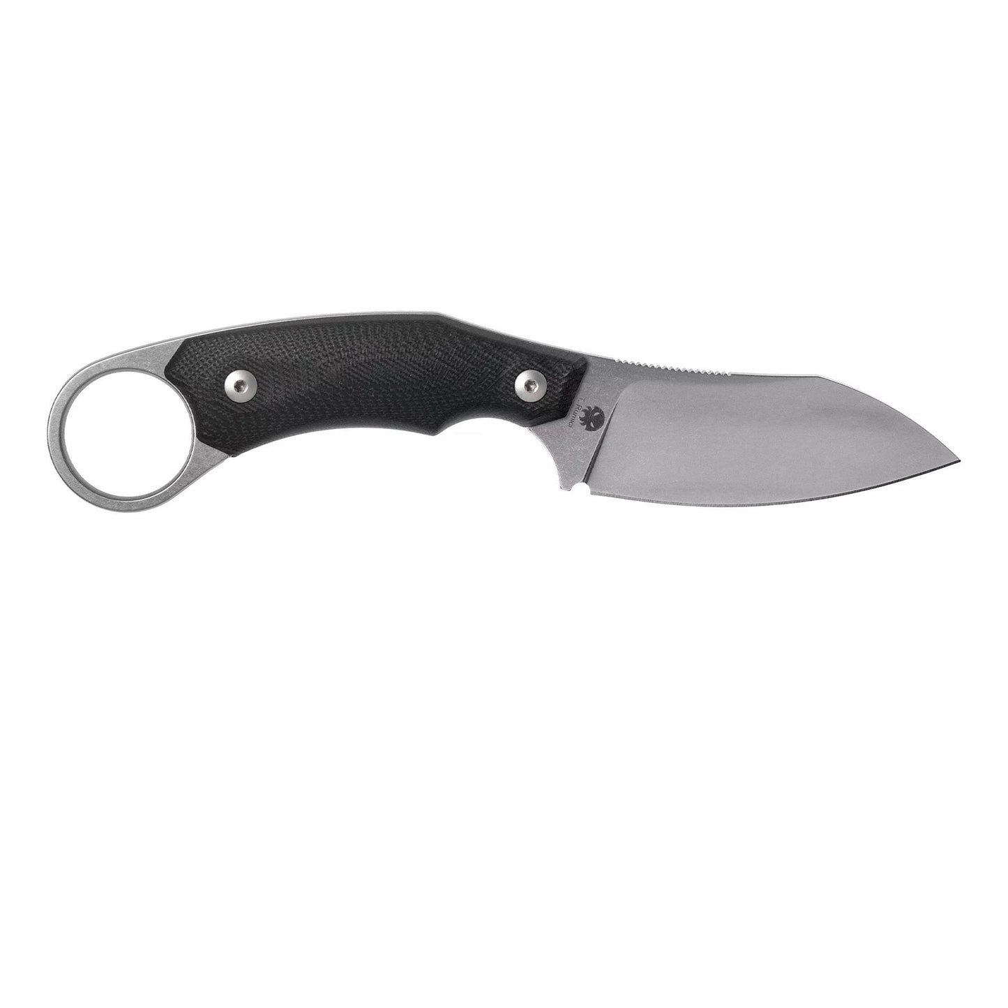 LionSteel H1 fiksuotas peilis su M390 plienu, juoda G10 rankena ir stonewashed ašmenimis.