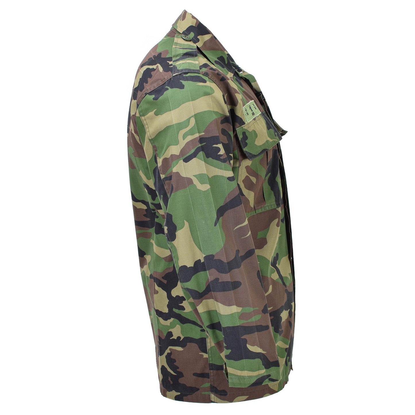Pietų korėjos kariuomenės uniforminis švarkas M90 marginimas su klasikiniu camo raštu ir patvariu audiniu.