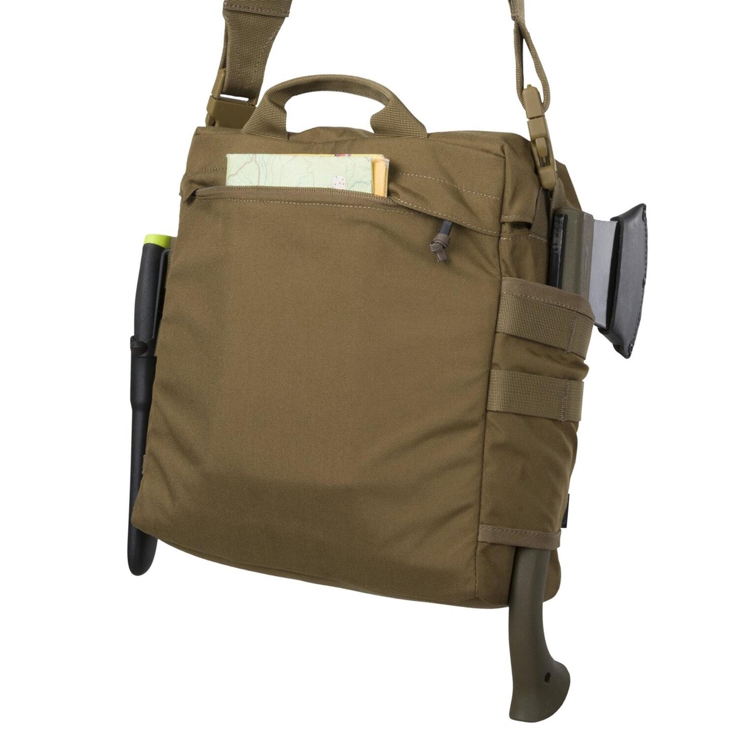 Helikon-Tex Bushcraft Cordura medžiagos 8l krepšys per petį su MOLLE PALS dirželiais ir patogia rankena.
