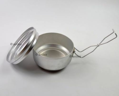 Czech military field kitchen aluminum pot with lid