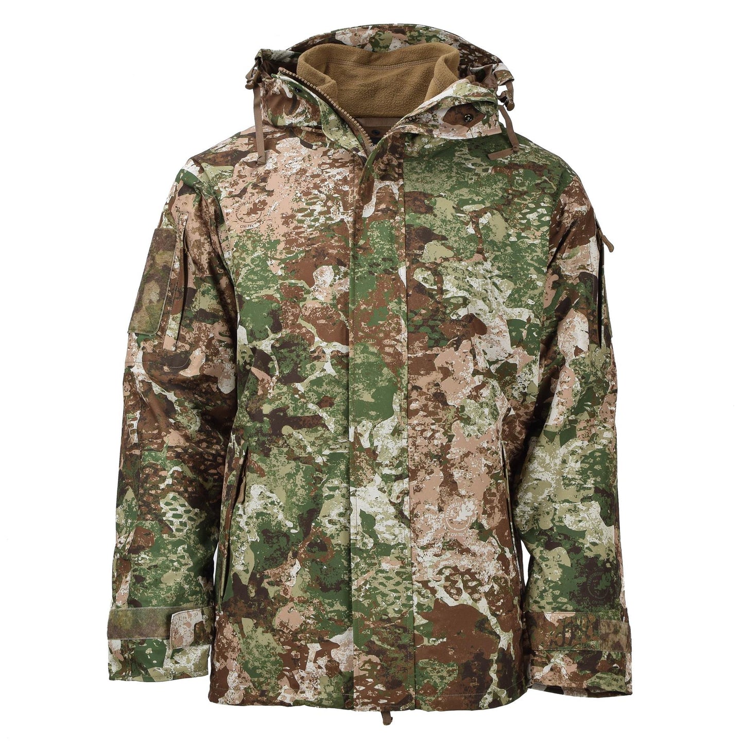 MIL-TEC fleece-lined waterproof jacket in WASP print