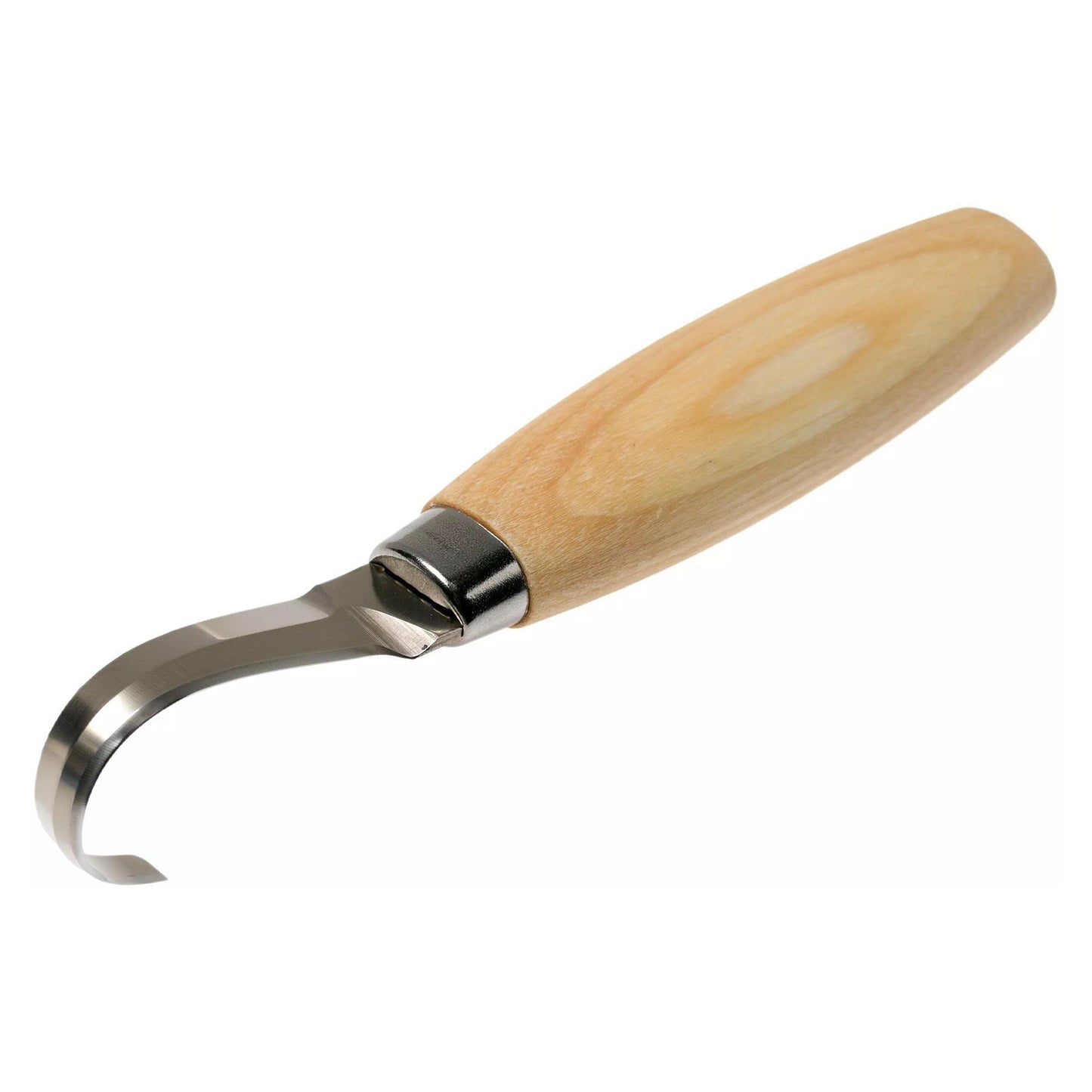 Morakniv® Wood Carving Hook Knife 164 su medine rankena ir lenkta geležte medžio drožybai.