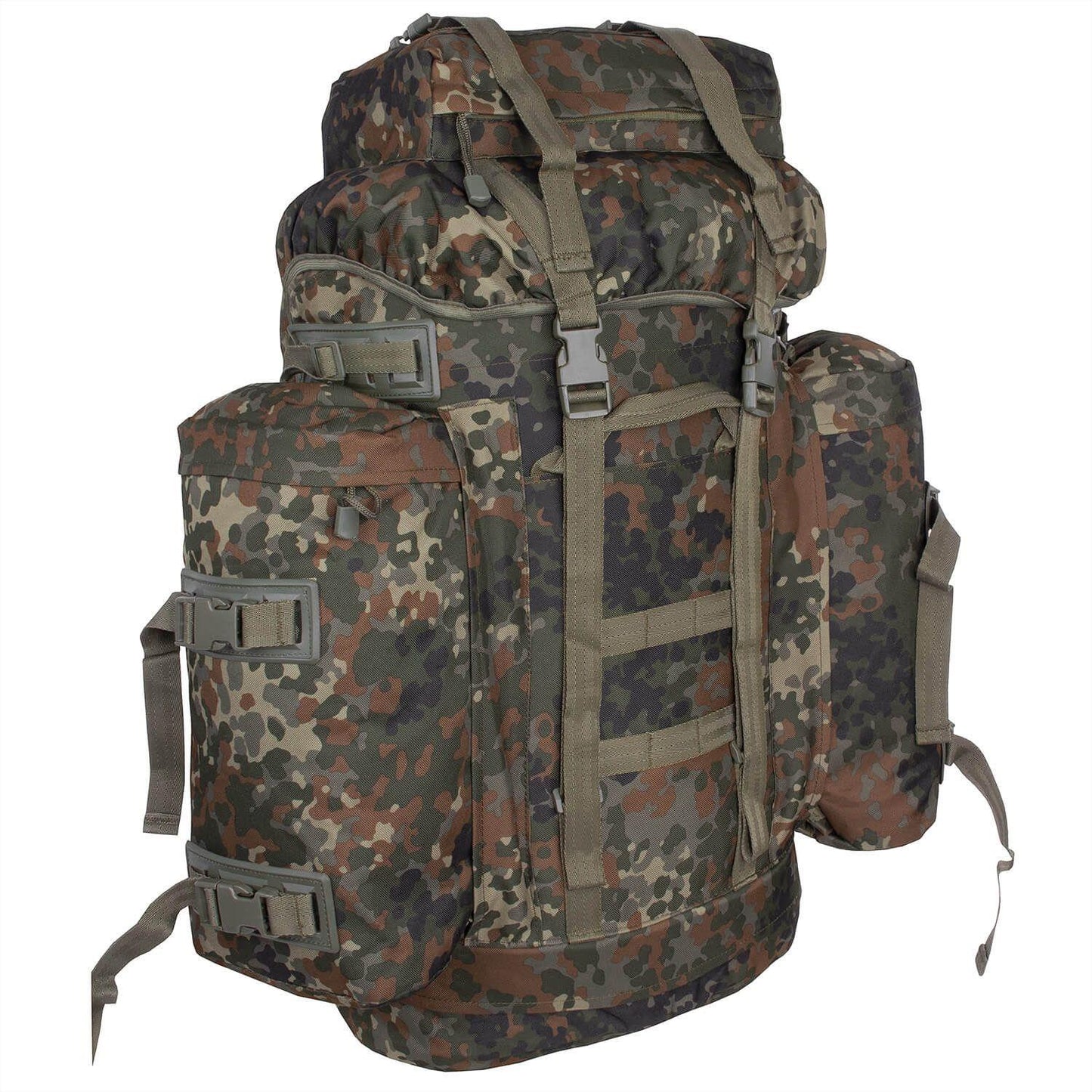 A.Blochl žygio kuprinė 90L Flecktarn marginimas priekis