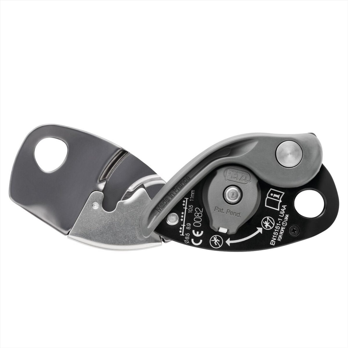 Petzl GRIGRI+ saugos įrenginys su asistiniu stabdymu 8,5–11 mm virvėms oranžinis