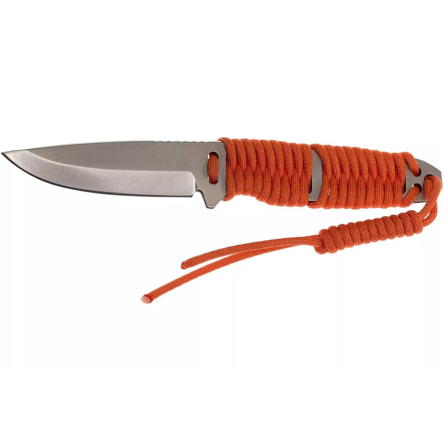 EKA CordBlade W9 išgyvenimo peilis su drop point geležte ir oranžine paracord rankena nature entuziastams.