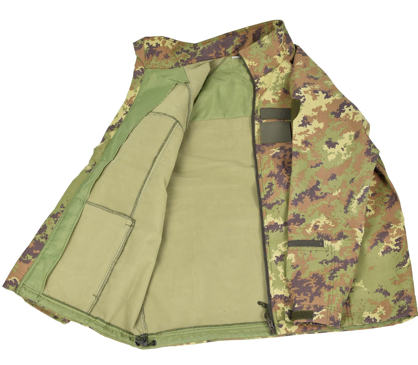 Italian army soft shell jacket in Vegetato print