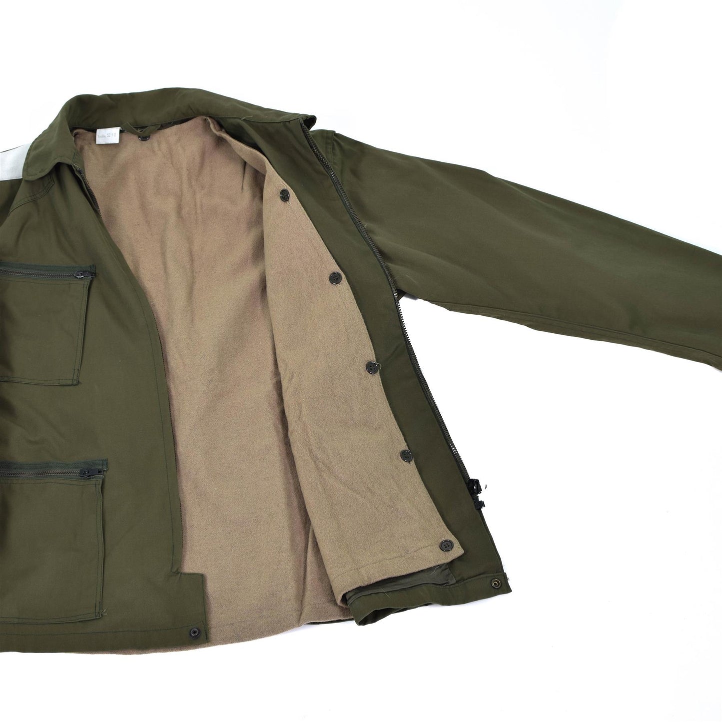 Italian army windproof jacket in olive color