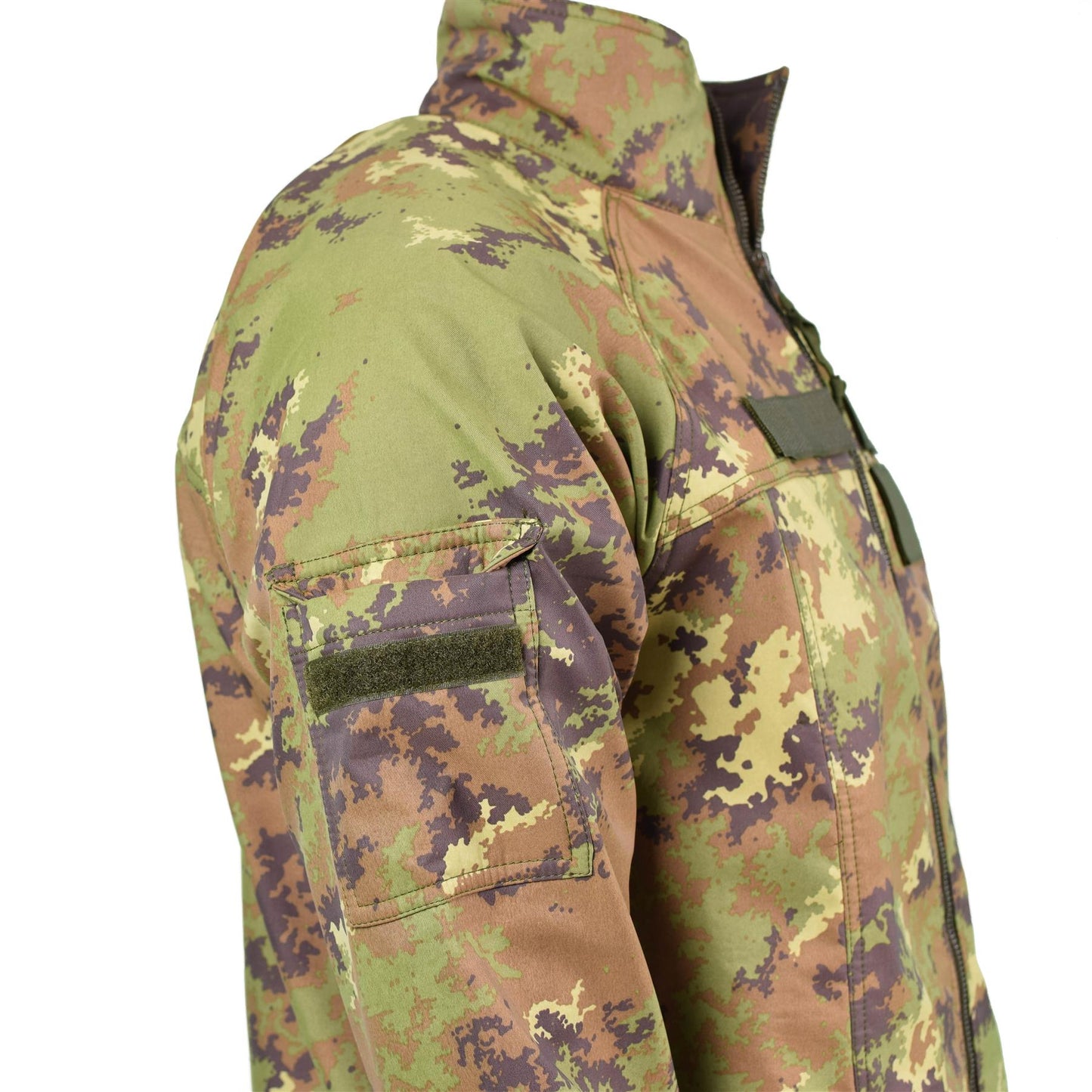 Italian army soft shell jacket in Vegetato print