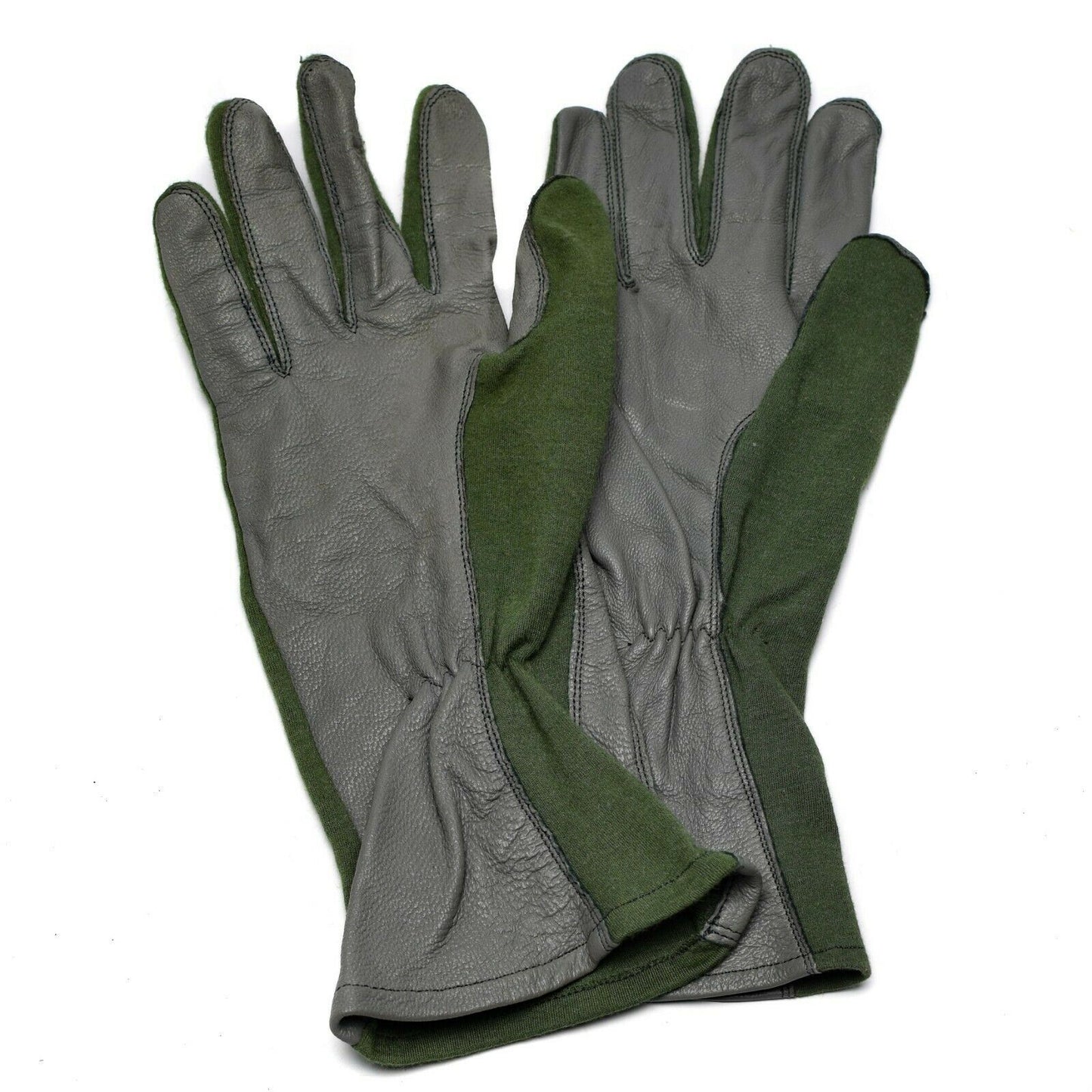 Dutch Army Fire Resistant Leather Gloves Olive