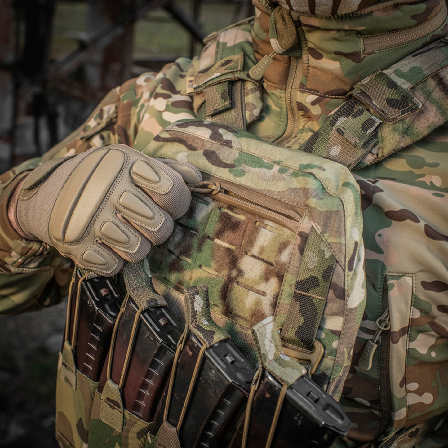 M-TAC Cuirass QRS taktinė plokščių nešimo liemenė MTP camo