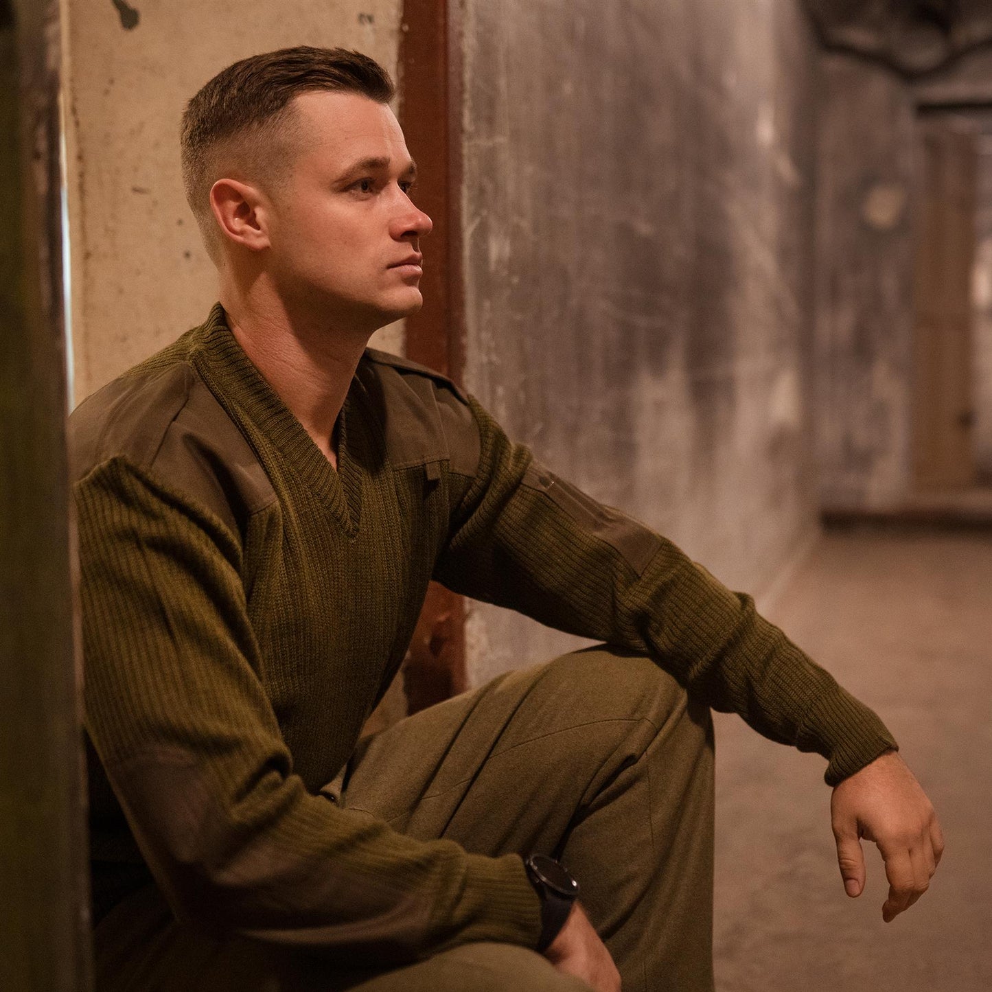 Italian army commando V-neck sweater