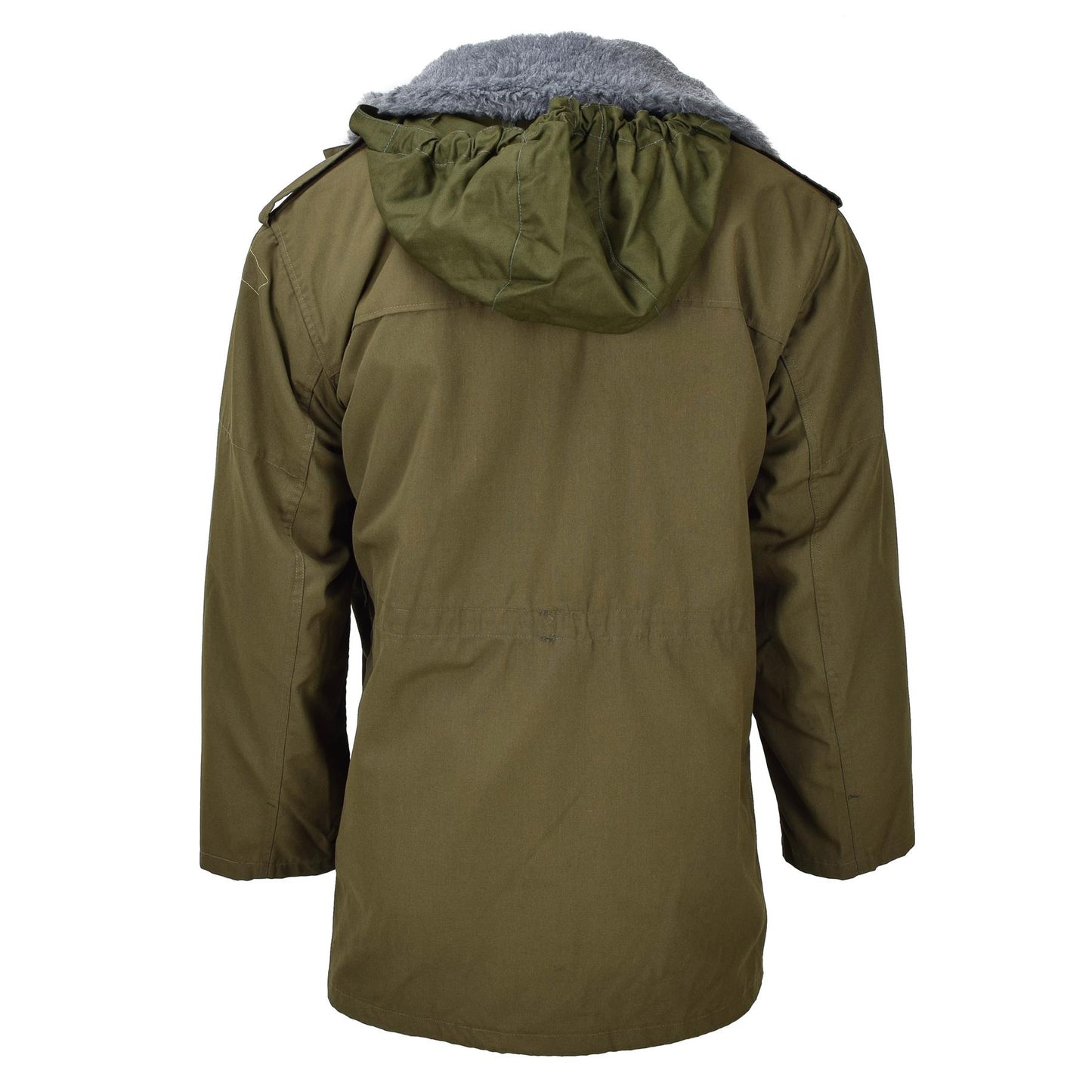 Czech military parka-style jacket with lining in olive color