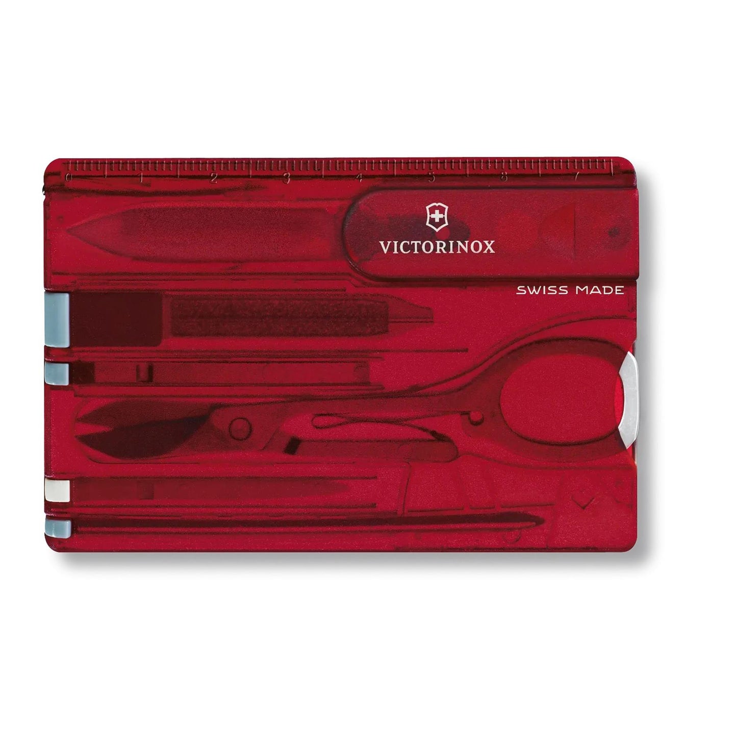 Victorinox SwissCard Classic daugiafunkcinis įrankis kasdieniam naudojimui kompaktišku dizainu ir 10 funkcijų.