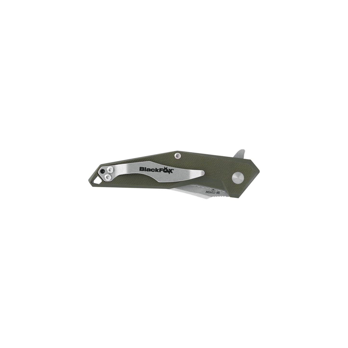 Fox Knives KRAVI SHAI atlenkiamas kasdienis peilis su 440C plieno ašmenimis ir žalia G10 rankena.