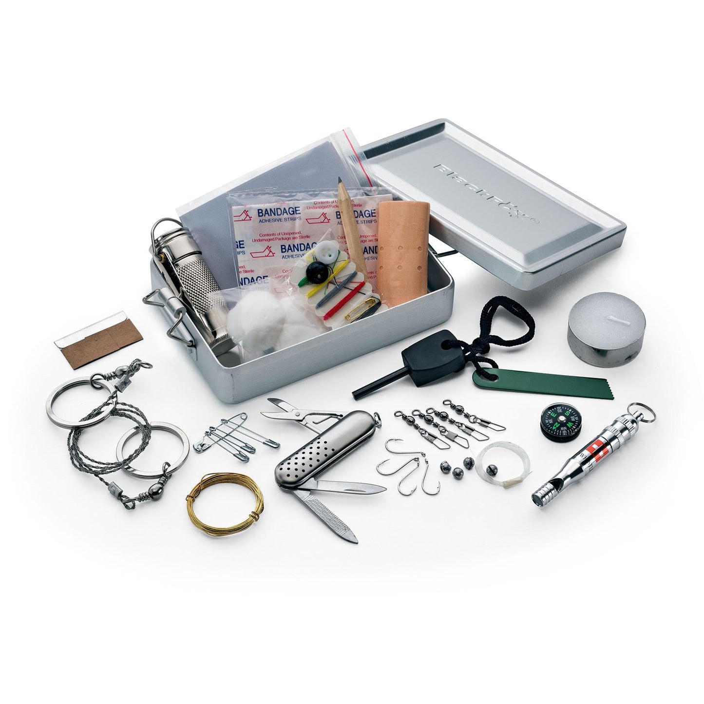 Fox Knives PARANG SURVIVAL KIT išgyvenimo reikmenų rinkinys su įrankiais stovyklavimui ir ekstremalioms situacijoms.