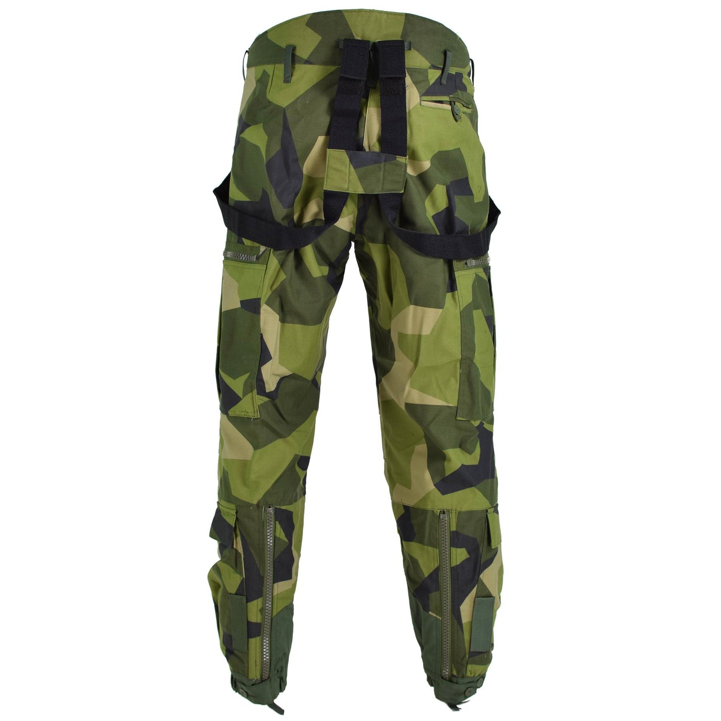 Swedish army field trousers with braces for cold weather Splinter print