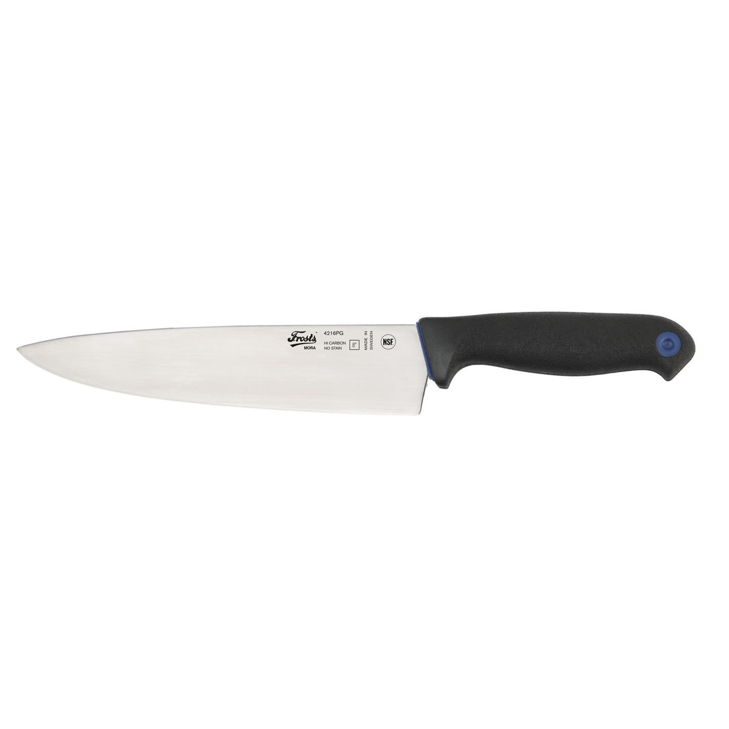 MORAKNIV 4216 universalus virtuvinis peilis iš nerūdijančio plieno su plačia geležte ir patogia rankena.