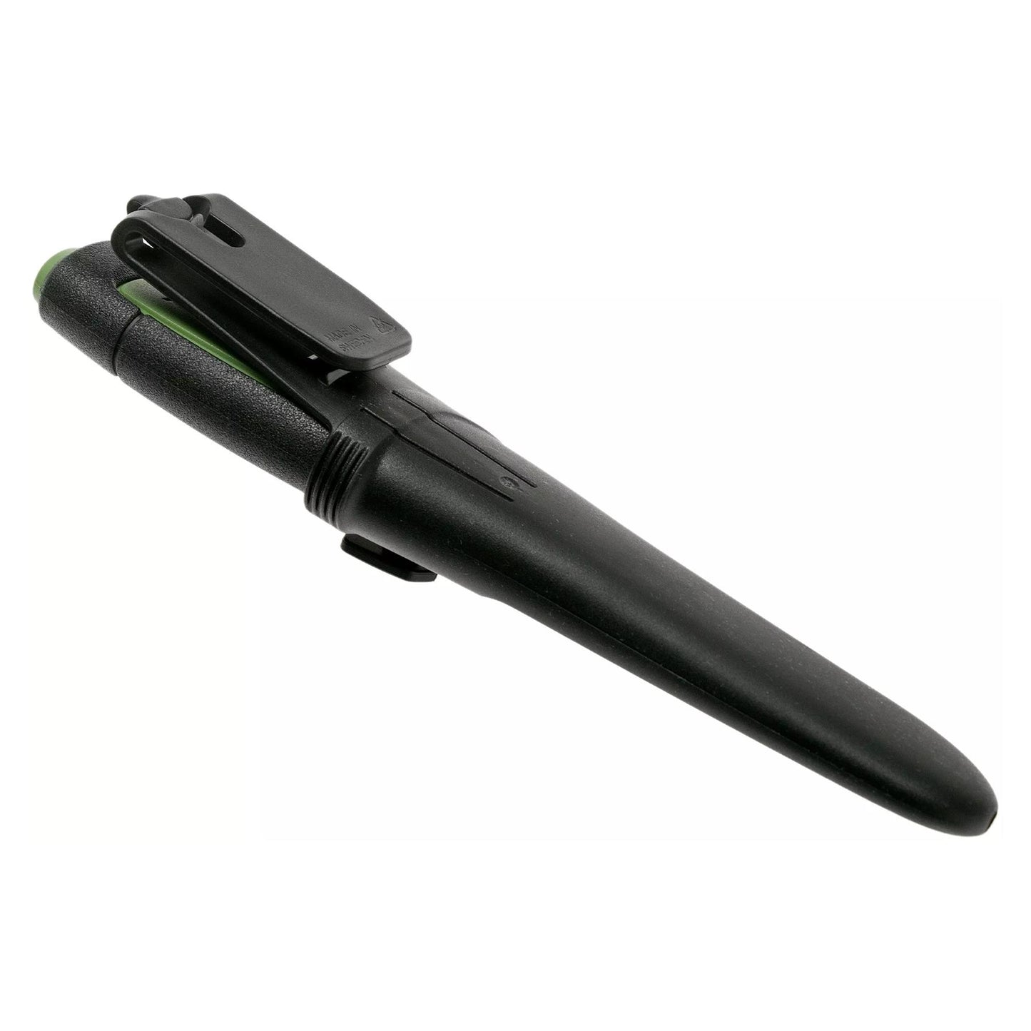 MORAKNIV Pro Safe universalus peilis su įtvirtinta geležte ir tvirtu dėklu diržui prisegti, pagamintas Švedijoje.
