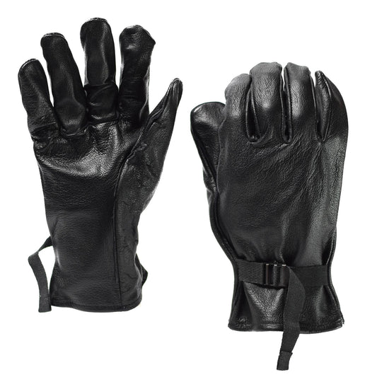 Belgian army tactical leather gloves Black