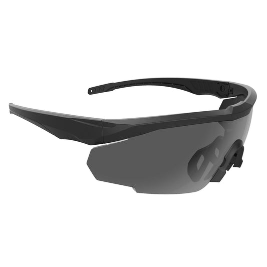 Swisseye BLACKHAWK PRO tactical glasses black frames with interchangeable lenses and case