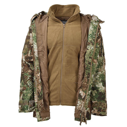 MIL-TEC fleece-lined waterproof jacket in WASP print