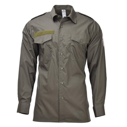 Austrian army field uniform shirt with long sleeves olive