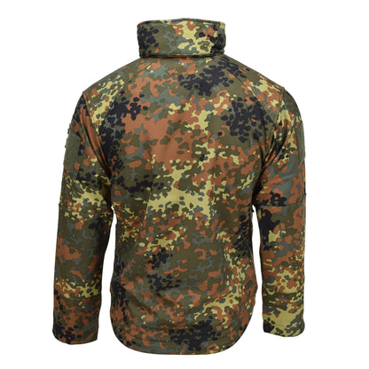 MIL-TEC Softshell Waterproof Tactical Jacket Flecktarn Print