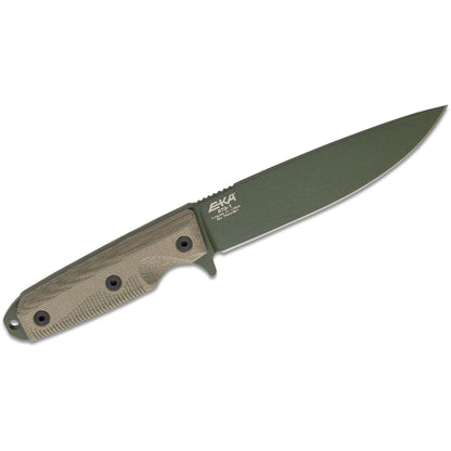 EKA RTG1 tactical knife with fixed blade mikarta handle 1095 carbon steel